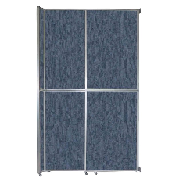 Operable Wall Sliding Room Divider 6'10" x 12'3" Ocean Fabric